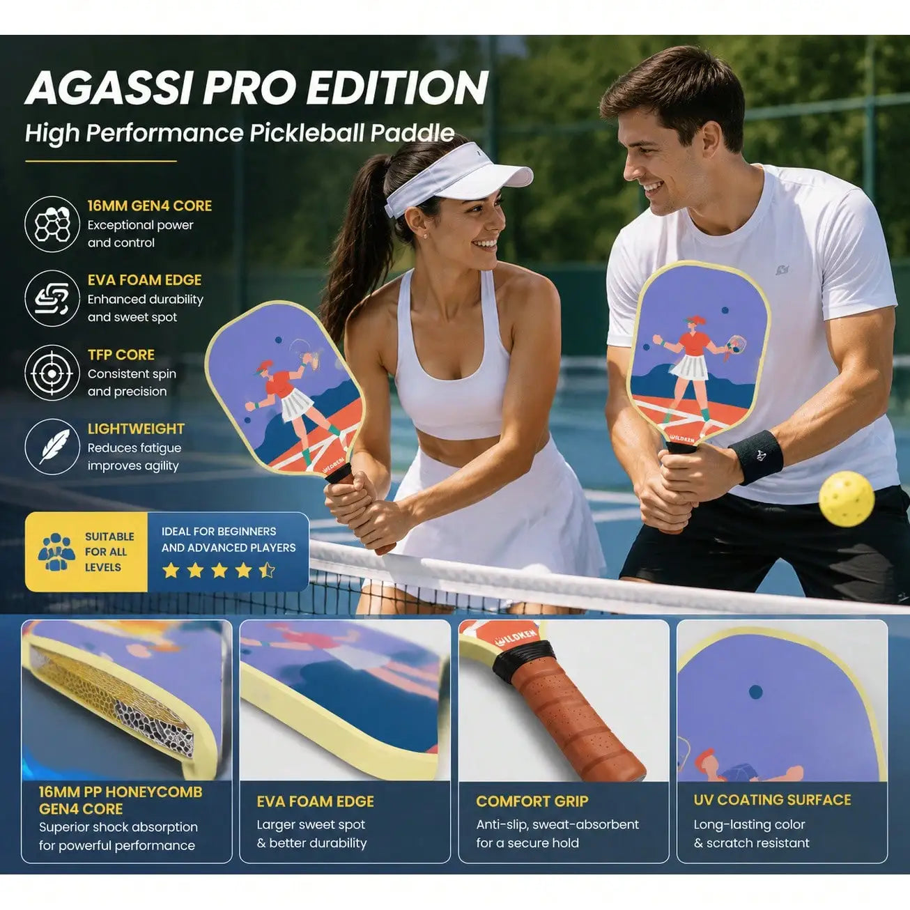 Boomstick Carbon Fiber Pickleball Paddle Set