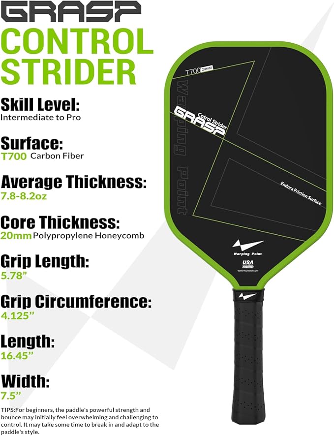 GRASP CONTROL PICKLEBALL PADDLE 20mm