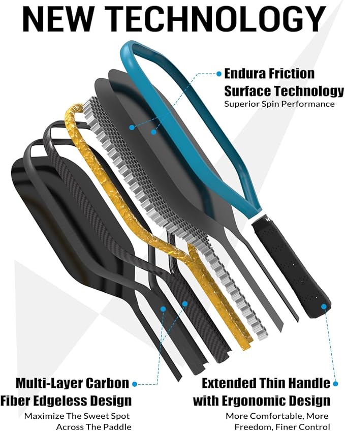 Grasp Balance Pickleball Paddle Navy 16mm T700 Carbon Fiber