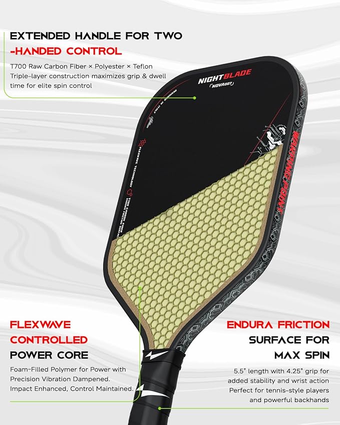 NightBlade 16mm Carbon Fiber Pickleball Paddle