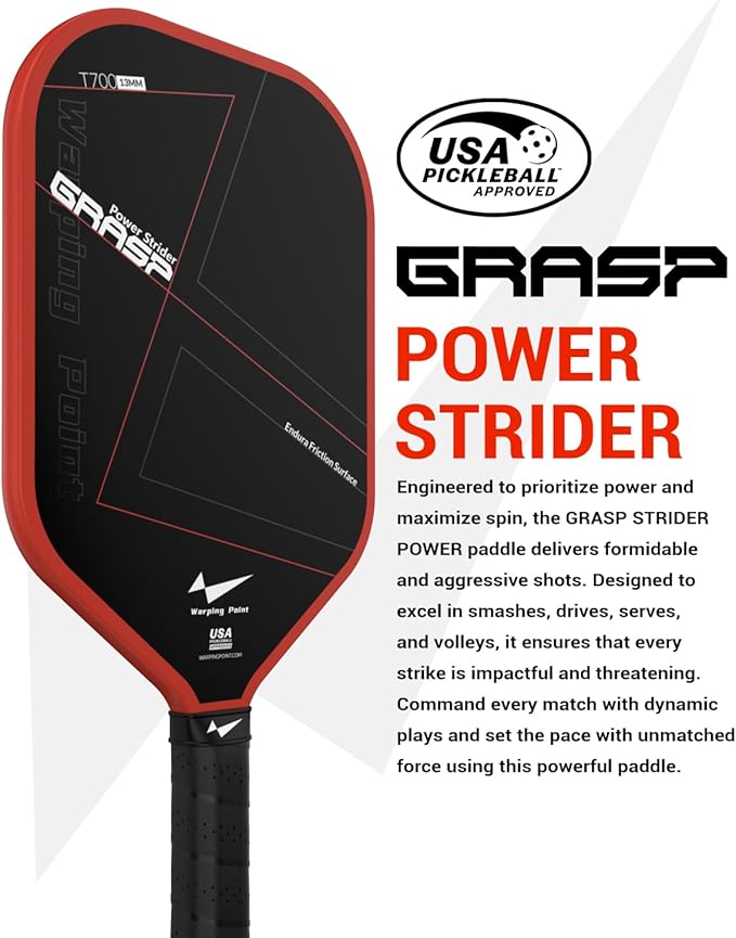 Grasp Power 13mm T700 Carbon Fiber Pickleball Paddle